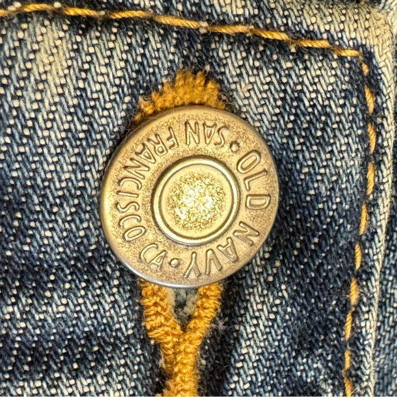 Old Navy OG Short Button Fly Hi Rise Patriotic Embellished Jean Shorts Size 10 - Picture 14 of 16
